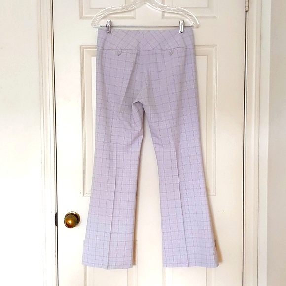 NWOT. Vintage Express Design Studio Rayon Blended Lightweight Plaid Flare Pants. - Picture 7 of 7